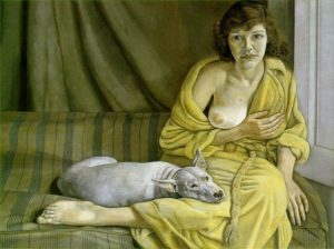 artist lucian freud nude paintings surrealism girl white dog felicitys blog