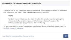 facebook censorship community standards nudity art felicitys blog