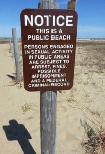 gunnison nude beach nj sandy hook sexual activity crime warning sign felicitys blog