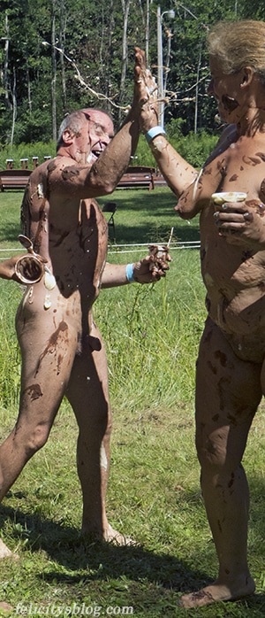 northeast naturist festival 2016 naked pudding toss high five felicitys blog