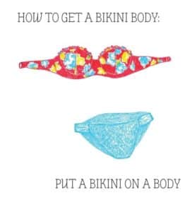 how to get a bikini body meme body positive acceptance bathing suits felicitys blog