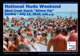 Group Skinny Dip event at Blind Creek Beach with Treasure Coast Naturists o...