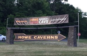 naked in a cave event howe caverns lets get naked sign entrance felicitys blog